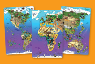 Wildlife Map Puzzles