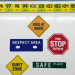all five school sign magnets