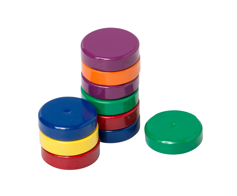 Small Ceramic Disc Magnets, Set of 10