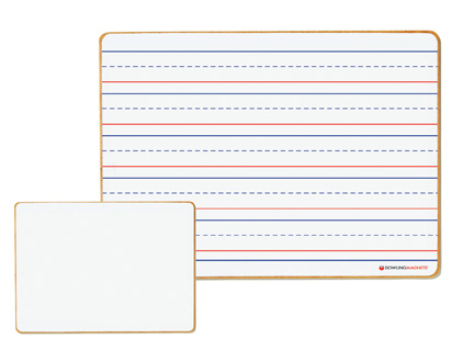 Non-Magnetic Dry-Erase Boards (ruled/blank), Set of 5