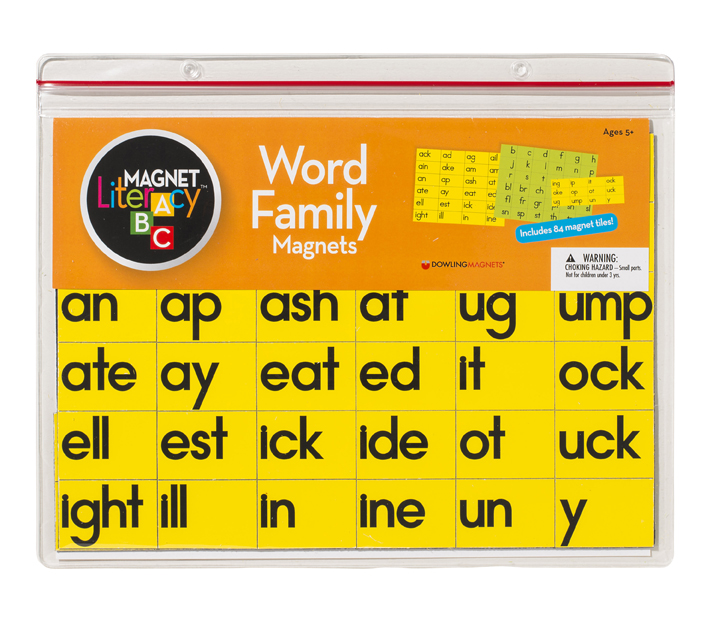 Word Family Magnets, Set of 84