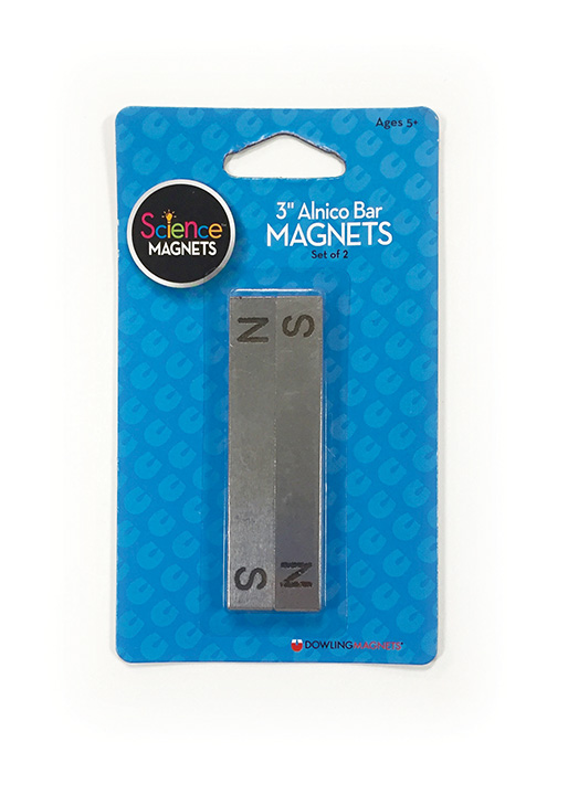 Bar Magnets, 3 Alnico I, 2 pack