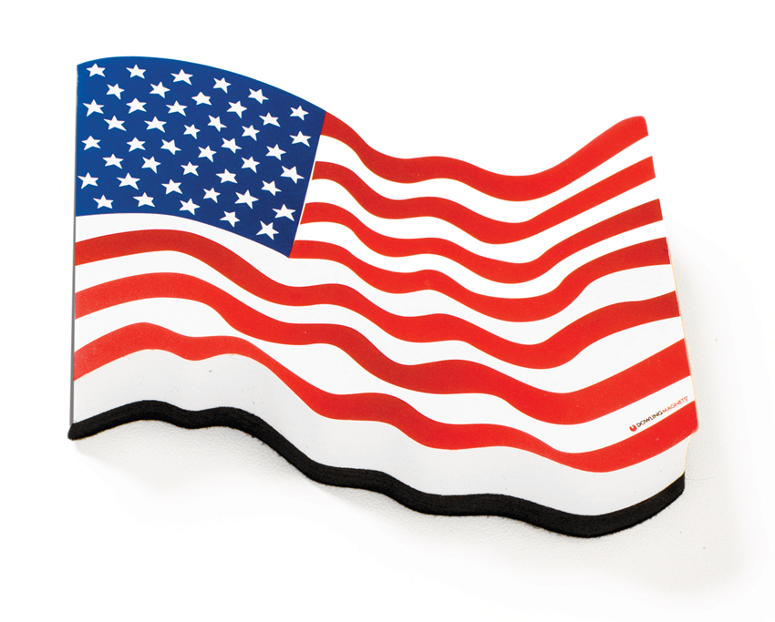 Magnetic Whiteboard Eraser: American Flag