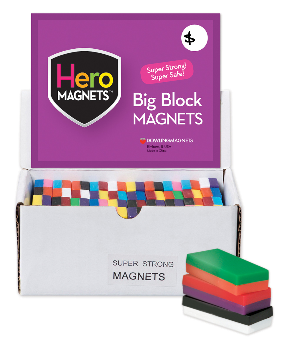 Hero Magnets: Big Block Magnets, Set of 40