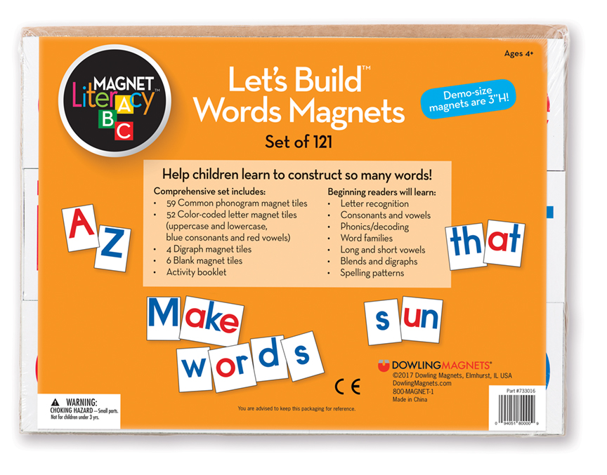 Let's Build Words Magnets, Set of 121
