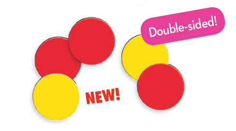 Magnetic Two-Color Counters (double-sided), Set of 200