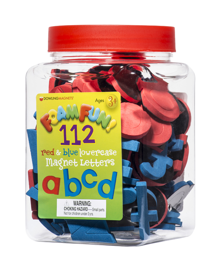 Foam Fun Lowercase Red & Blue Magnet Letters, Set of 112