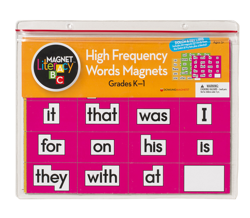 High-Frequency Words Magnets (Grades K-1), Set of 60