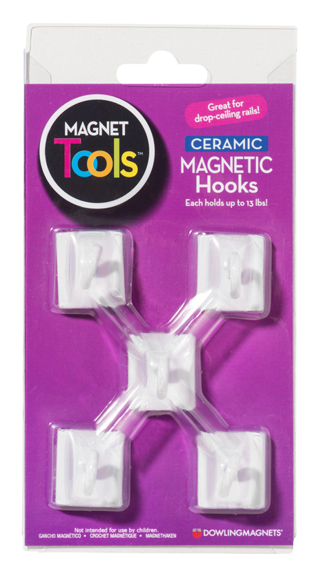 Ceramic Magnetic Hooks, Set of 5