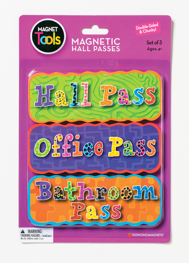 Magnetic Hall Passes, Set of 3