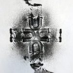 horseshoe magnets under filings