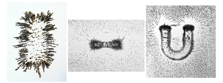 iron filings on magnets