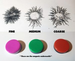 fine medium coarse iron filings