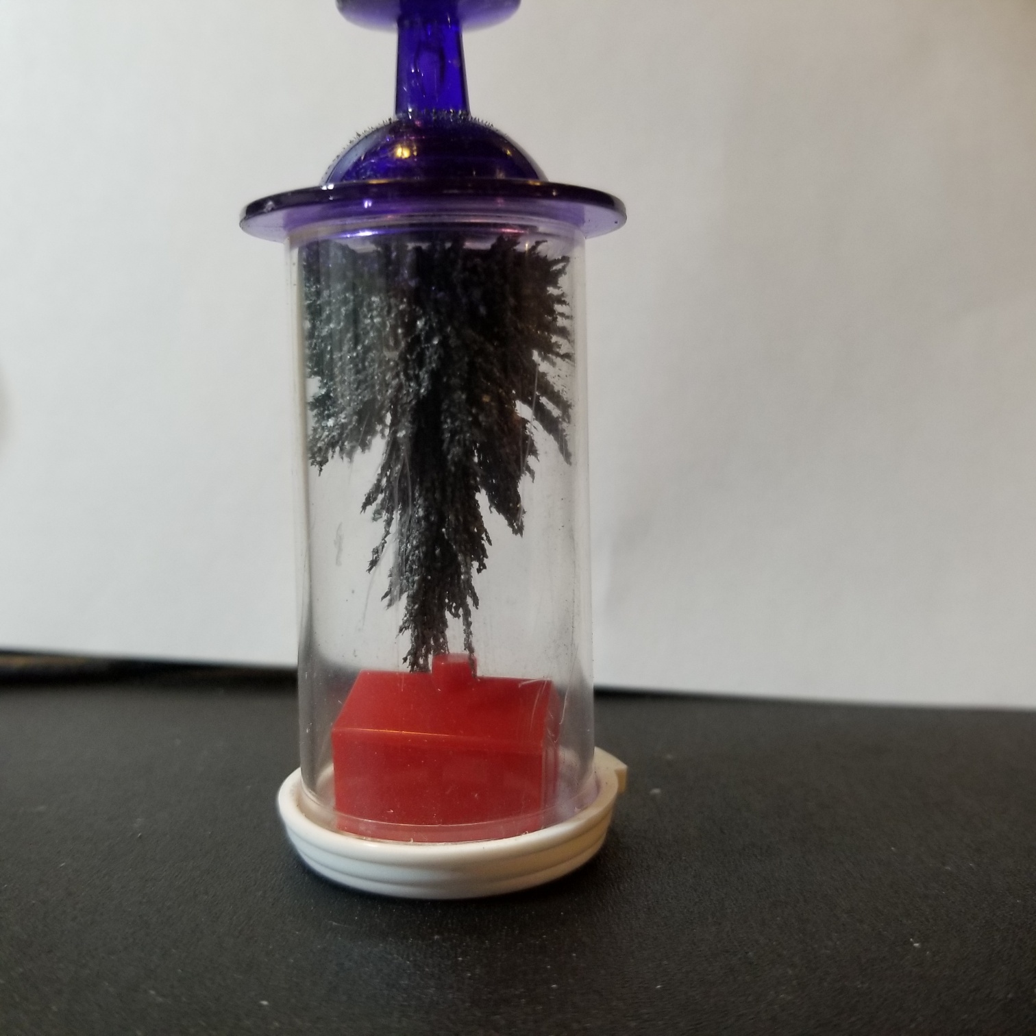 iron filings and magnet snow globe