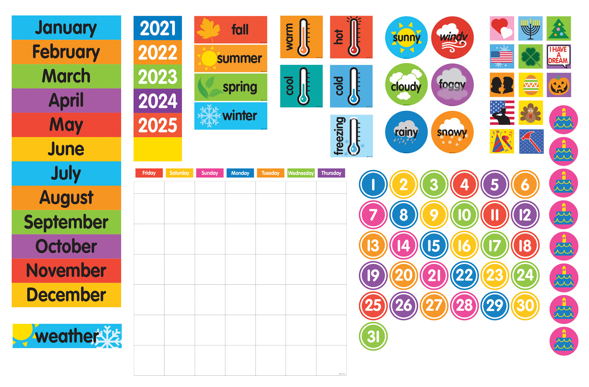 Giant Calendar Set Dowling