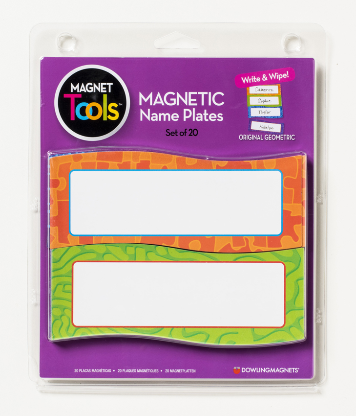 Magnetic Name Plates, Set of 20