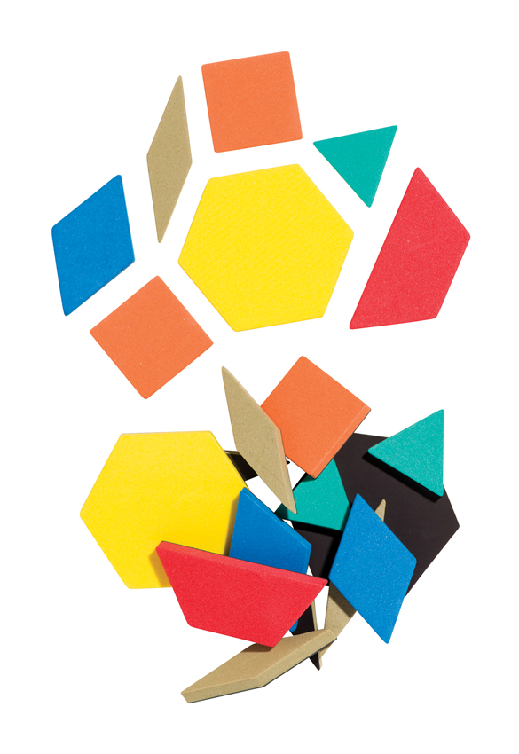 Foam Fun Magnet Pattern Blocks Set of 200 Dowling Magnets